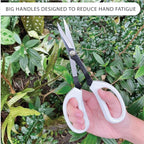 Precision Gardening Scissors Plant Trimming Pruning Shears Garden Pruners for Orchid Bonsai Hydroponic Flower Clipper Garden Snip 8 Inch Long