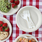 World Centric Compostable Fork 6.5" - Made from Plants and Minerals, White TPLA - 1000 Pack