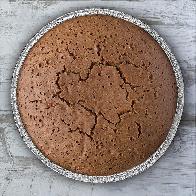 Plasticpro 7'' Inch Round Tin Foil Pans Disposable Aluminum, Freezer & Oven Safe - For Baking, Cooking, Storage, Roasting, & Reheating, Pack of 50