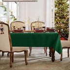 Sancua Rectangle Tablecloth - 70 x 108 Inch, Stain & Wrinkle Resistant, Hunter Green