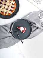 Stone Lain Stoneware Coupe - Celina Round Salad Plates Set, 4-Piece, Grey Matte