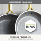 GreenPan Hybrid 13 Piece Nonstick Stainless Steel Cookware Set, APEX Tri-Ply Thermobond PFAS-Free Ceramic Pots & Pans, Induction & All Cooktop Compatible, Oven Temp to 850°F, Dishwasher Safe, Gold