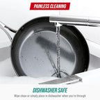 Blue Diamond 8" Nonstick Frying Pan Skillet, Diamond Infused PFAS & PTFE-Free Ceramic Pot, Dishwasher & Oven Safe, Stay Cool Handle, Durable Non Toxic Metal Utensil Safe, Egg & Omelet Pan, Turquoise