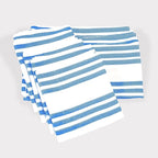 Realm 15" x 25" 100% Cotton Classic Kitchen Dish Towel (12 Pack) | Cuisine Stripe Nautical Blue | Super Absorbent Machine Washable Tea Towels with Hanging Loop