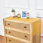 Solino Home Linen Mustard Yellow Table Runner 36 Inches - 100% Pure Linen Farmhouse Short Table Runner 14 x 36 Inch Ideal for Dresser and Coffee Tables - Summer - Fete