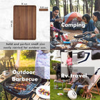 AZRHOM Small Walnut Wood Cutting Board for Kitchen 12x8 in (Gift Box) with Juice Groove Handles Non-slip Mats Thick Reversible Butcher Block Chopping Board