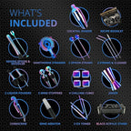 Mixology Bartender Kit – 24 Piece Rainbow Cocktail Shaker Set w/Stand – Essential Home Bar Accessories Martini Shaker, Jigger, Muddler, Chilling Cubes & More