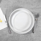 Ceramic Dinner Plates Set - 10 Inch Stoneware Plates, 4pcs Porcelain Plate, Dinnerware Dish set for Kitchen, Microwave Safe, Dishwasher Safe, Scratch Resistant,White