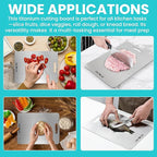 Titanium Cutting Board, Cutting Boards For Kitchen, 1 Pack Double-Sided Food-Grade Titanium Cutting Board For Cutting Meats, Fruits And Vegetables, Perfect Kitchen Gift for Home Cooks (11.81' x 7.87')