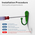 15 Pcs Coat Hooks, Hanger Hook with 30 Pieces Screws for Hanging Hat, Towel, Key, Robe, Coats, Scarf, Bag, Cap, Coffee Cup, Mugs(Green)