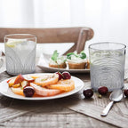 bzyoo BPA-Free Designed Dishwasher Safe 14 oz Plastic Tumbler Set which is Durable and Stackable Great For Parties Holidays Anniversaries (6 PCS, Organica Black)