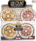 Supa Ant Canning Lids Regular Mouth (100pcs) Decorative Tin Canning Lids Regular Mouth (Versailles) Buckle Proof and Rust Proof - Perfect Fit Can Lid for Mason Jars Canning Supplies