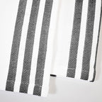 Realm 15" x 25" 100% Cotton Classic Kitchen Dish Towel (12 Pack) | Cuisine Stripe Jet Black | Super Absorbent Machine Washable Tea Towels with Hanging Loop