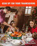 Round Baking Cake Pans Set Roasting Dish 4-Pack 9/10/12/14 Inch Enamel Non Stick Large Cookware for Cake Bread Pie Pizza Turkey Steak, Non-Toxic Carbon Steel Oven Dishwasher Safe Christmas Bakeware