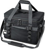 OPUX Cooler Bag, 48 Cans Insulated Soft Collapsible Portable Cooler, Soft Sided Leakproof Cooler for Beach Camping with Shoulder Strap, Ice Chest for Travel Road Trip Picnic, Black