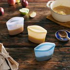 Stasher Premium Silicone Reusable Food Storage Bowl, Clear, Microwave, Sous Vide, Dishwasher, Oven and Freezer Safe, BPA Free, Leak-free, Eco-friendly, 1-Cup Bowl