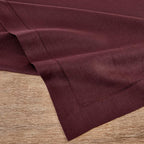 Solino Home Linen Burgundy Tablecloth 60 x 108 Inch - Classic Hemstitch, 100% Pure Linen Rectangular Tablecloth - Machine Washable Table Cloth for Summer, Fall, Autumn