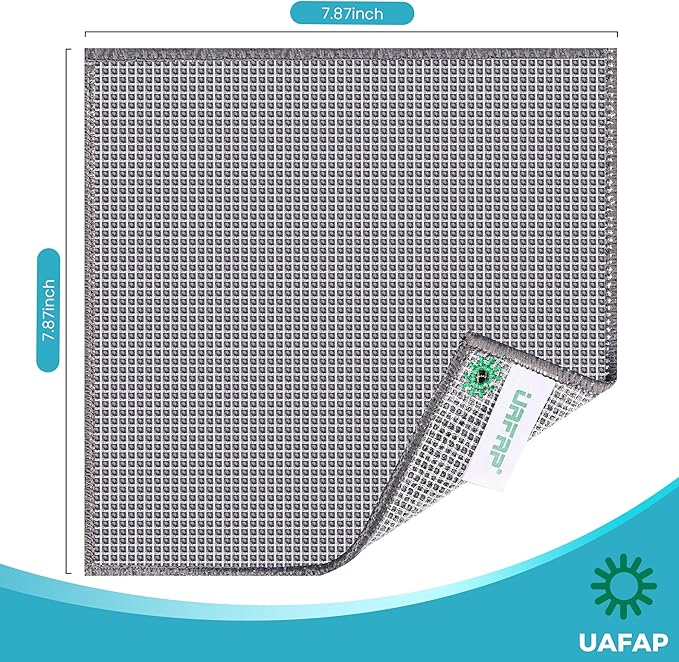 12 Pcs New Upgrade 3-Layer Non Scratch Wire Dishcloth,Cleans Fast Without Scratching, Stands Up to Stuck-on Grime, Multi-Surface Safe, Cleaning Power for Everyday Jobs 7.87“ x 7.87”