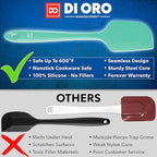 DI ORO Silicone Spatula Set - Rubber Kitchen Spatulas for Baking, Cooking, & Mixing - 600°F Heat-Resistant & BPA Free Silicone Scraper Spatulas for Nonstick Cookware - Dishwasher Safe (3pc, Mint)