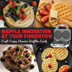 4 Inch Double Mini Waffle Maker Machine, Chaffle Maker, Waflera Electrica, Small Waffle Iron for Waffles, Keto Chaffles, Hash Browns, Cookies, Non-stick Plates