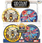 Supa Ant Canning Lids Regular Mouth (100pcs) Decorative Tin Canning Lids Regular Mouth (Glass Window) Buckle Proof and Rust Proof - Perfect Fit Can Lid for Mason Jars Canning Supplies