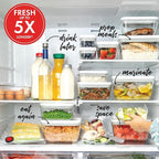 ZWILLING Fresh & Save 2-Piece Small Glass Vacuum Sealer Food Storage Containers with Airtight Lids, Meal Prep Container