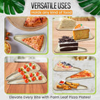 10" x 6" Pizza Palm Leaf Plates Better than Bamboo & Disposable Plates, Compostable, Biodegradable, Eco-Friendly Heavy Duty Party Plates Microwave Safe for Wedding Events (50 Pack)