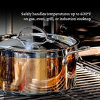 Hestan - CopperBond Collection - 100% Pure Copper Stock Pot, Induction Cooktop Compatible, 6 Quart