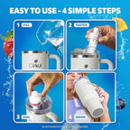 Cirkul 40oz. Fog Stainless Steel Tumbler with Handle, All-Day StrawSip™, Double-Wall Insulated