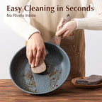 SENSARTE Nonstick Frying Pan Skillet with Lid, Omelet Pan with Cover, Healthy Cooking Chef's Pan, Kitchen Non Stick Pan, Free of Intentionally Added PFOA (11inch + Glass Lid)