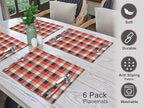 Ruvanti Placemats 100% Cotton 13x19 Inch, Dining Table Placemats Set of 6, Modern Place Mats for Dining Table Decor, Kitchen & Table Linens, Coffee Mat for Christmas Dinners - Play Box