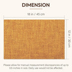 Blue Forest Placemats Set of 6, Dual-Layered Thickened Faux Linen Cloth Place Mats Heat Resistant Machine Washable Wrinkle Free Table Mats Indoor/Outdoor (Orange)