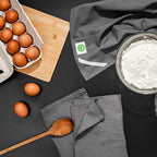 Organic Cotton Gray Tea Towels - 10 Pack, 27"x27", 100% Cotton Gray Flour Sack Towels for Kitchen and Baking Use - Durable, Absorbent and Customizable Gray Dish Towels (10 Pack Gray)