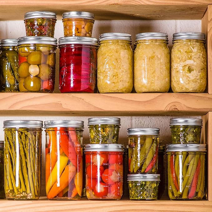 56PCS Canning Lids with Rings For Mason Regular Mouth, Jars Lids With Rings/Bands Mason Jars For Canning Food Fruits DIY Food Grade Material(70mm, 28Lids + 28Rings for Regular Mouth Jar)