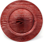 allgala Heavy Quality Round Charger Plates - Dinner Plates - Set of Charger Plates for Table Decor - Ideal for Weddings, Weddings, Thanksgiving Parties & Holidays - Grain Red (13-Inch 48-Pack)