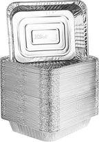 PLASTICPRO Disposable 9 x 13 Aluminum Foil Pans Half Size Deep Steam Table Bakeware - Cookware Perfect for Baking Cakes, Bread, Meatloaf, Lasagna (100)