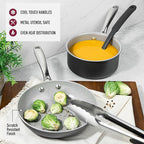 Granitestone Pro 13pcs Pots and Pans Set Non Stick Ceramic Cookware Set with 5 Utensils, Premium Chef Quality Hard Anodized Exterior with Diamond and Mineral Coating, Oven and Dishwasher Safe