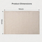 Cloth Placemats Set of 8 - Double Thickened Easy to Clean Linen Style Fabric Placemats - Machine Washable Placemats - Heat Resistant Non-Slip Table Mats (Light Linen, 8)