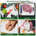 Pure Titanium Cutting Board – 14” x 11” x 0.08” – Ultra-Wide, Real Titanium, No Odor, Hygienic Surface For Fruits, Vegetables, Meat, Heavy-Duty Metal Chopping Mat for Kitchen (Large)