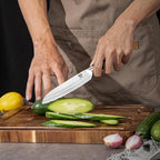 WILDMOK 5 Inch Utility Knife, Ultra Sharp Small Kitchen Knives, Fruit and Vegetable Cutting Knife - German Steel & Ergonomic Handle, Gift Box