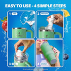 Cirkul 40oz. Eucalyptus Stainless Steel Tumbler with Handle, All-Day StrawSip™, Double-Wall Insulated