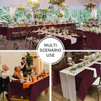 Fitable 8 Pack Rectangle Tablecloths: Stain Resistant Wrinkle Free Circle Table Clothes, Washable Reusable Polyester Table Covers for Wedding Party Birthday Banquet Reception(Burgundy, 60x102 Inch)