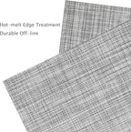 Myir JUN Placemats Set of 8, Vinyl Woven Placemats Place Mats Indoor Set of 8 Washable Table Mats Non-Slip Place mats for Dining Table (Light Gray, Set of 8)