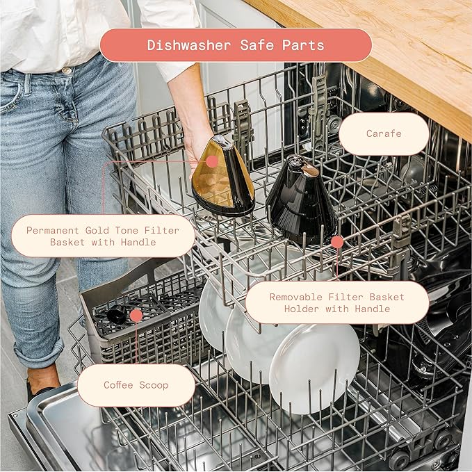 Beautiful Coffee Maker, 14-Cup, Touch-Activated Display, Programmable, Automatic Shut-Off, 1200W, Keep Warm, 24h Timer (Oyster Grey)