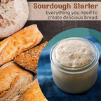 Living Dough - 400 Year Old History Black Death Sourdough Starter Culture - Active & Live Organic Sourdough Starter for Baking - For Artisanal Bread, Pizza Dough, Waffles & More