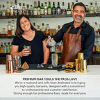 A Bar Above Premium Japanese Jigger, with 8 Measurements Inside, Professional and Heavy-Duty, 304 Stainless Steel Cocktail Double Jigger, for Bartending, 2-Pack, Gold