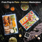 2 Packs Pure Titanium Cutting Boards for Kitchen Chopping Board Butcher Block 2 in 1 Titanium PP Mother Day Best Mama Mommy Ever Mother In Law Gifts Stepmom Grandma Gigi Nana Present
