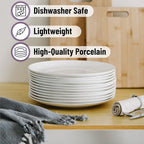 BTaT- White Dinner Plates, 10.5 inch, Set of 12, White Plates, White Dinner Plates Bulk, White Plate Set, Plates, Dinner Plates, Plates Set, Restaurant Dishes, White Porcelain Dinner Plates