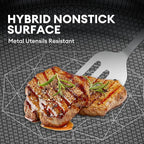 COOKER KING 3.6 Quart Stainless Steel Saute Pan with Lid, 11 Inch Hybrid Nonstick Deep Saute Pan, Tri-Ply Clad Even Heat Distribution, Dishwasher-Friendly,Oven Safe to 500°F, Induction Compatible