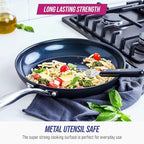 Blue Diamond Cookware Hard Anodized Ceramic Nonstick, 10" Frying Pan Skillet, PFAS-Free, Dishwasher Safe, Oven Safe, Grey